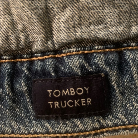 Lucky Brand distressed “Tomboy Trucker” jacket xs - Picture 4 of 6